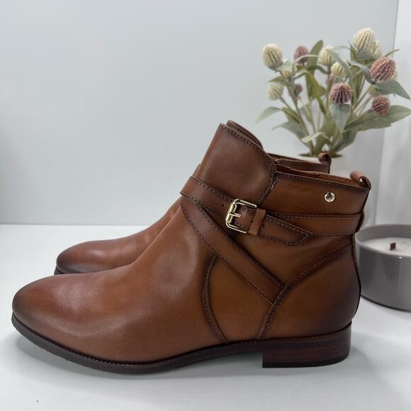 Pikolinos Puertollano W3C Ankle Boots Brown Side Zip Women EU 42/11.5 Tried On - Picture 1 of 8